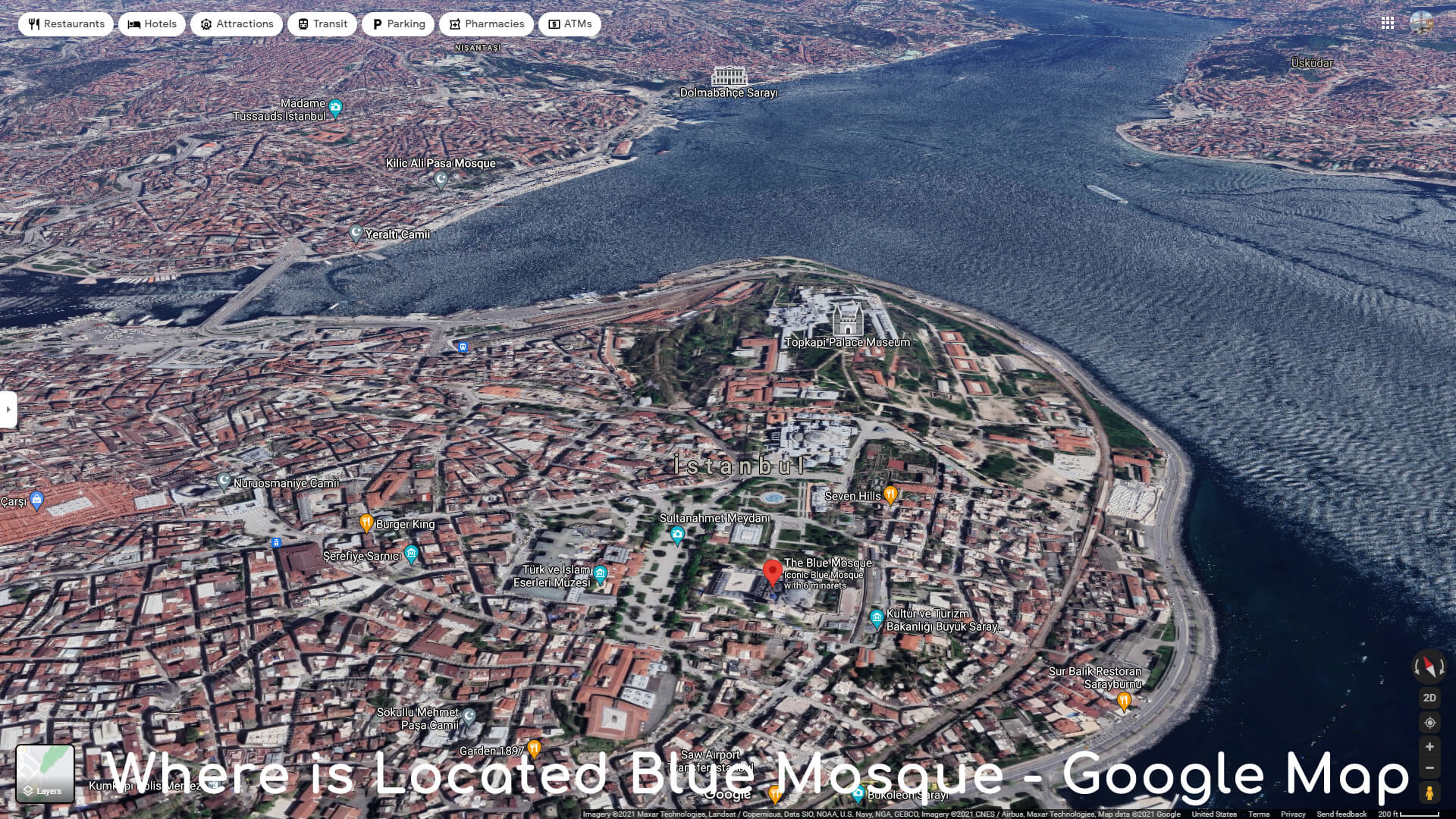 Where is Located Blue Mosque - Google Map